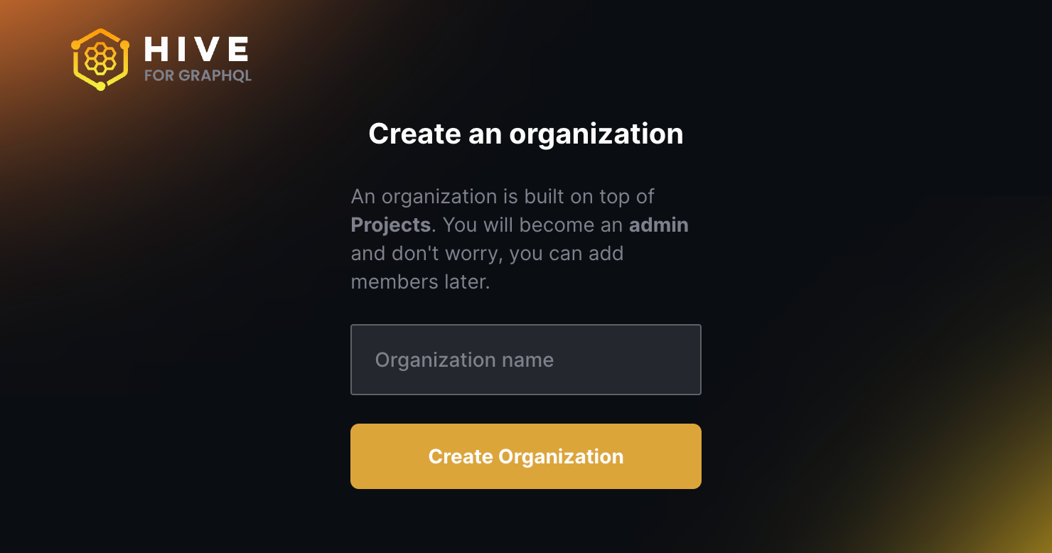 Create Organization Form